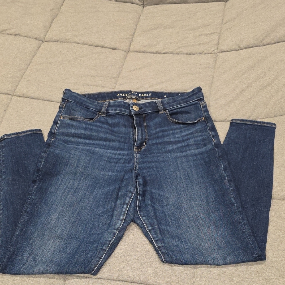 American Eagle Outfitters Women's Dark Blue Jeans